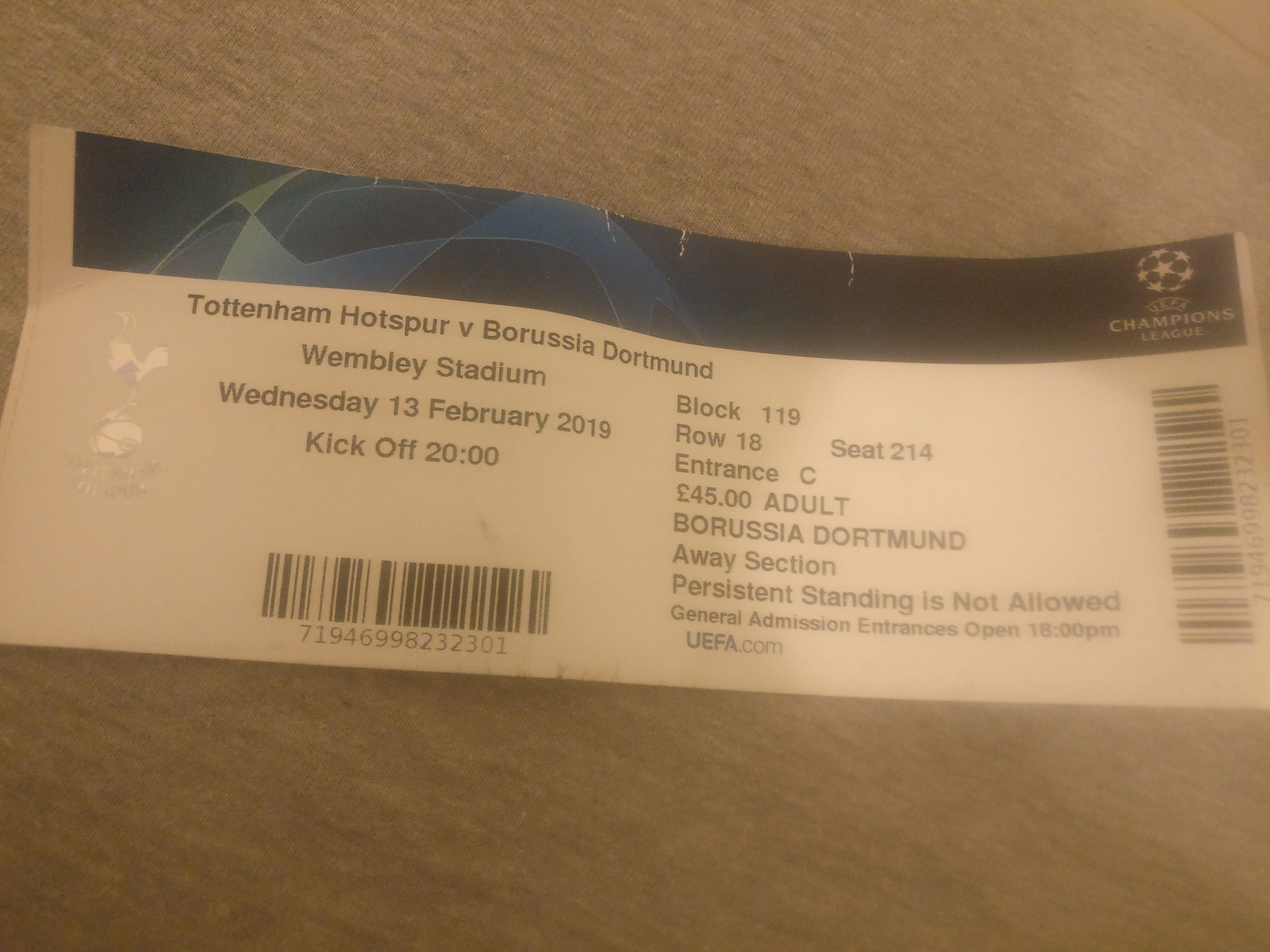 Tottenhame Ticket